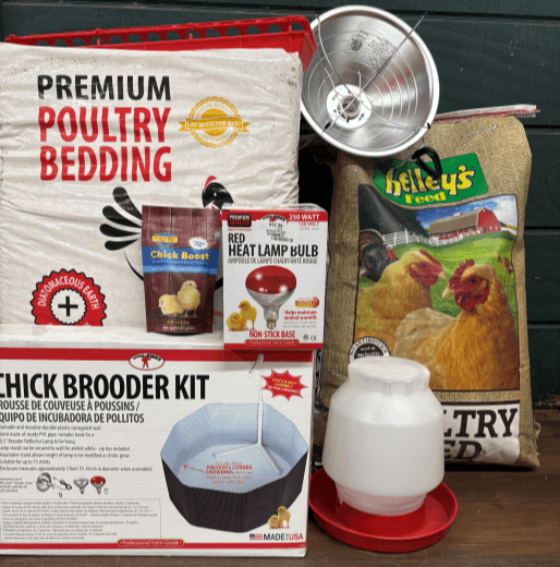 CHICK STARTER KIT KELLEYS 50LB WITH BROODER